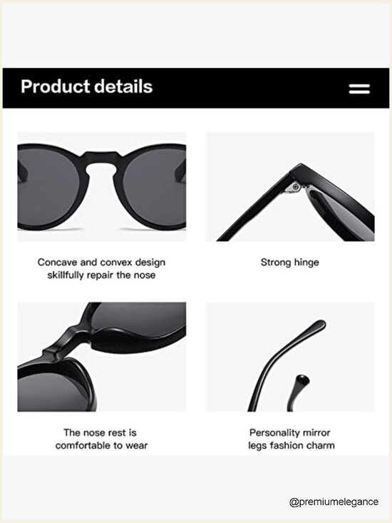 Vintage Polarized Round Retro Classic Sunglasses UV400 Protection Unisex main image 7